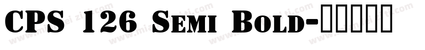 CPS 126 Semi Bold字体转换